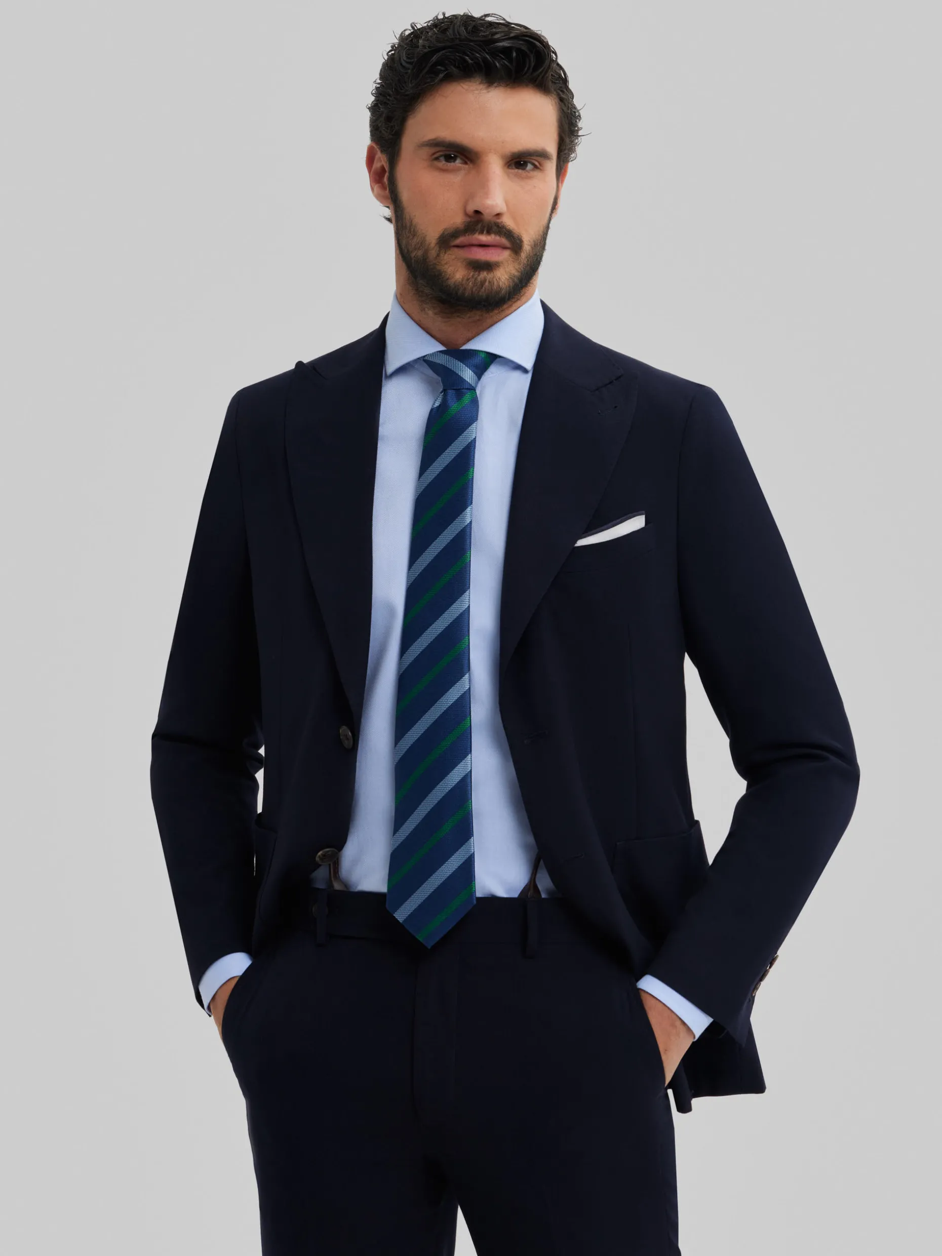AMERICANA CAPO PLAIN AZUL MARINO