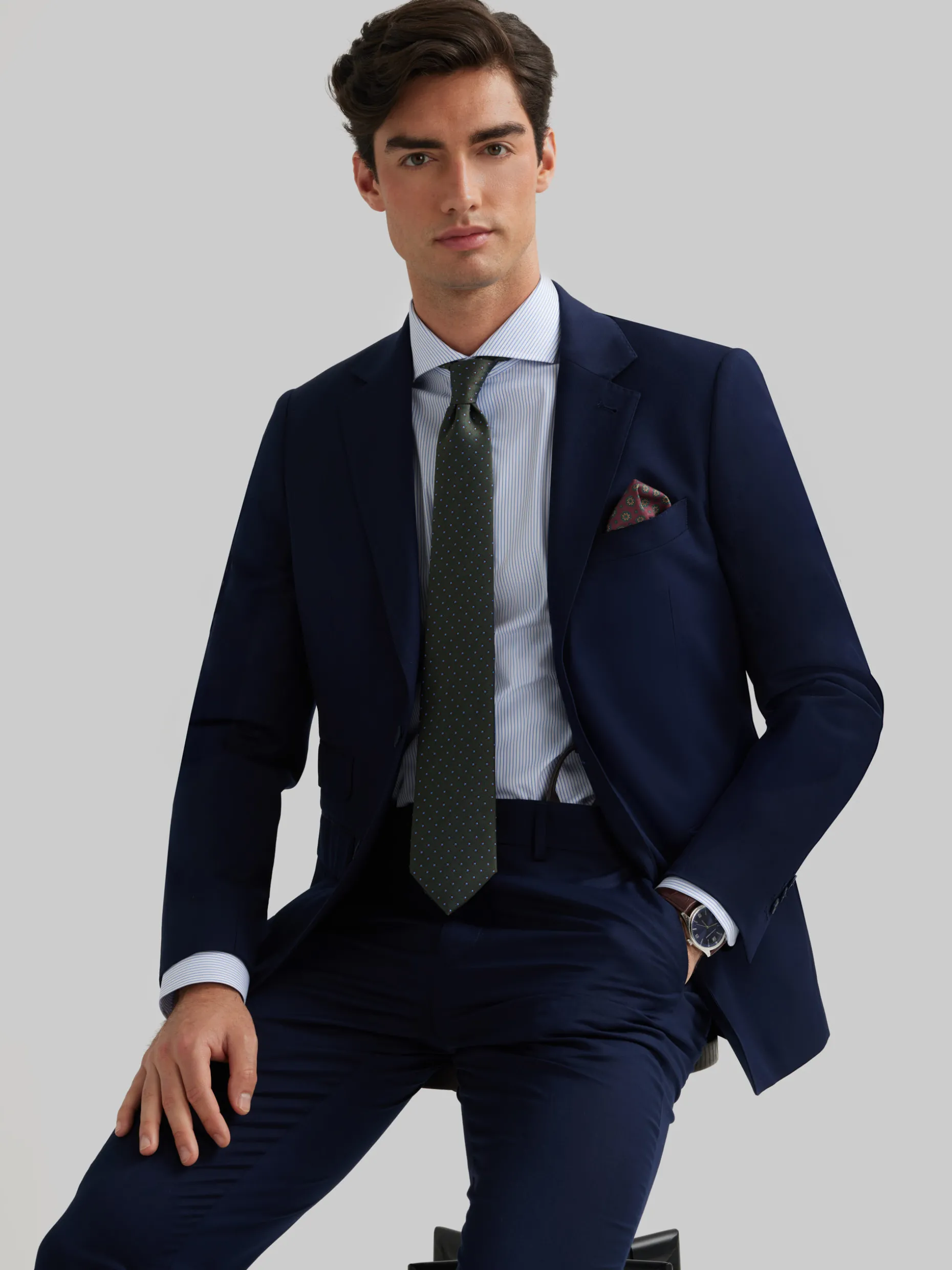 AMERICANA PLAIN SLIM AZUL MARINO