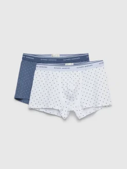 BOXER FLOR AZUL MARINO