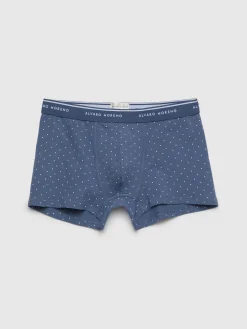 BOXER FLOR AZUL MARINO