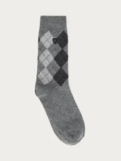 CALCETINES ROMBOS GRIS