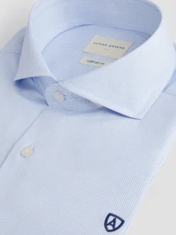 CAMISA COMFORT CHECKS CELESTE