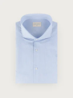 CAMISA COMFORT MICRO CHECKS CELESTE