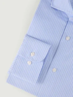 CAMISA COMFORT RAYAS CELESTE