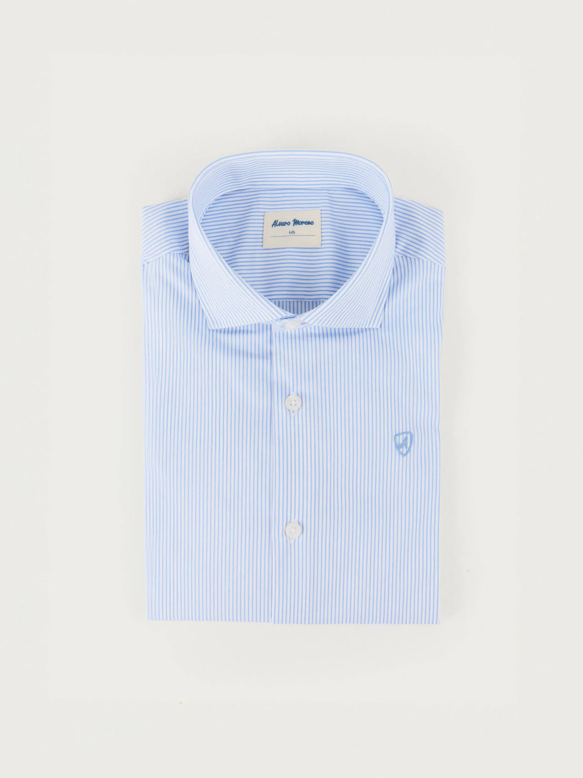 CAMISA COMFORT RAYAS KIDS CELESTE