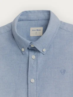 CAMISA FLANNEL TWILL KIDS AZUL