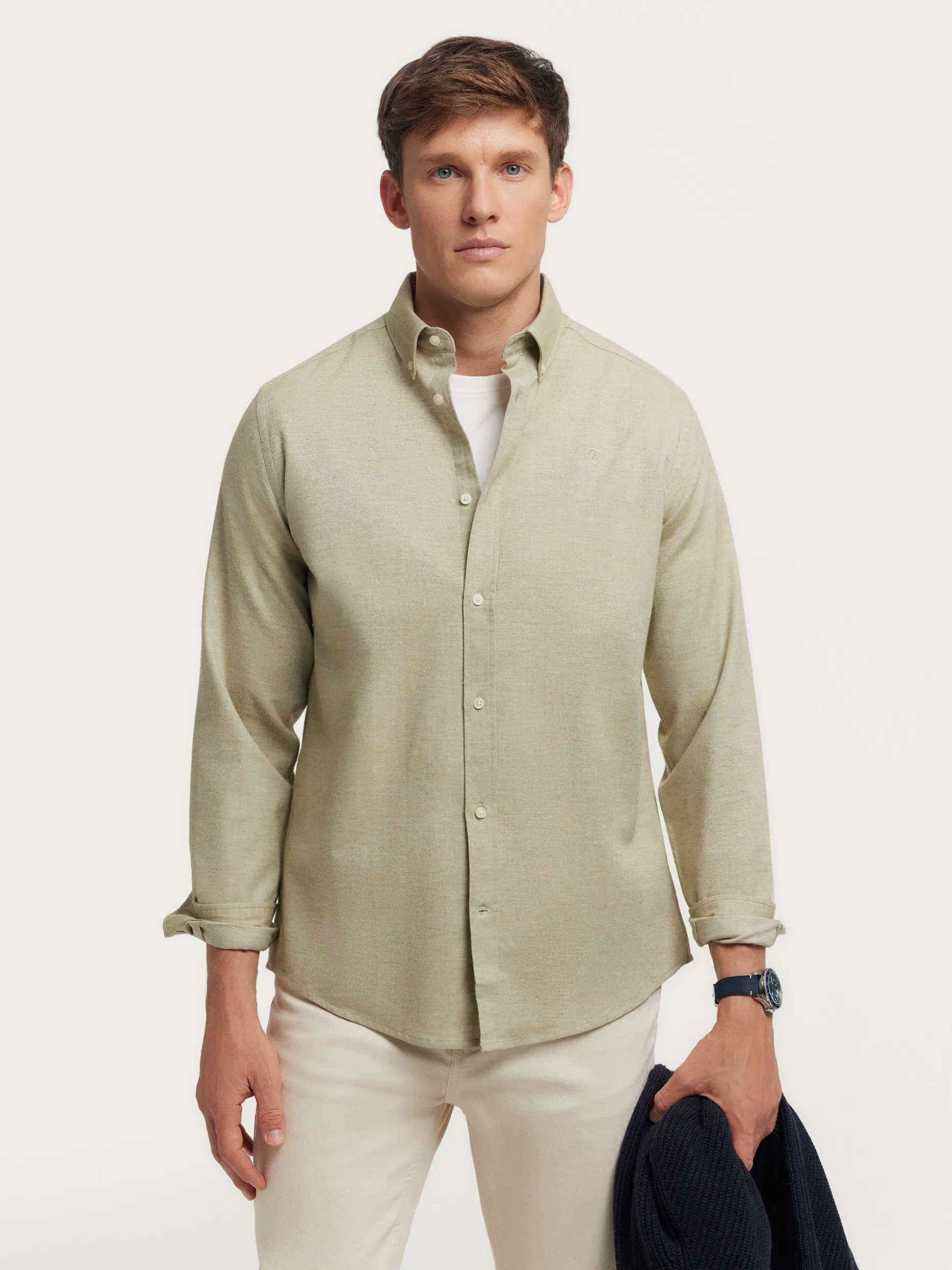 CAMISA FLANNEL TWILL VERDE