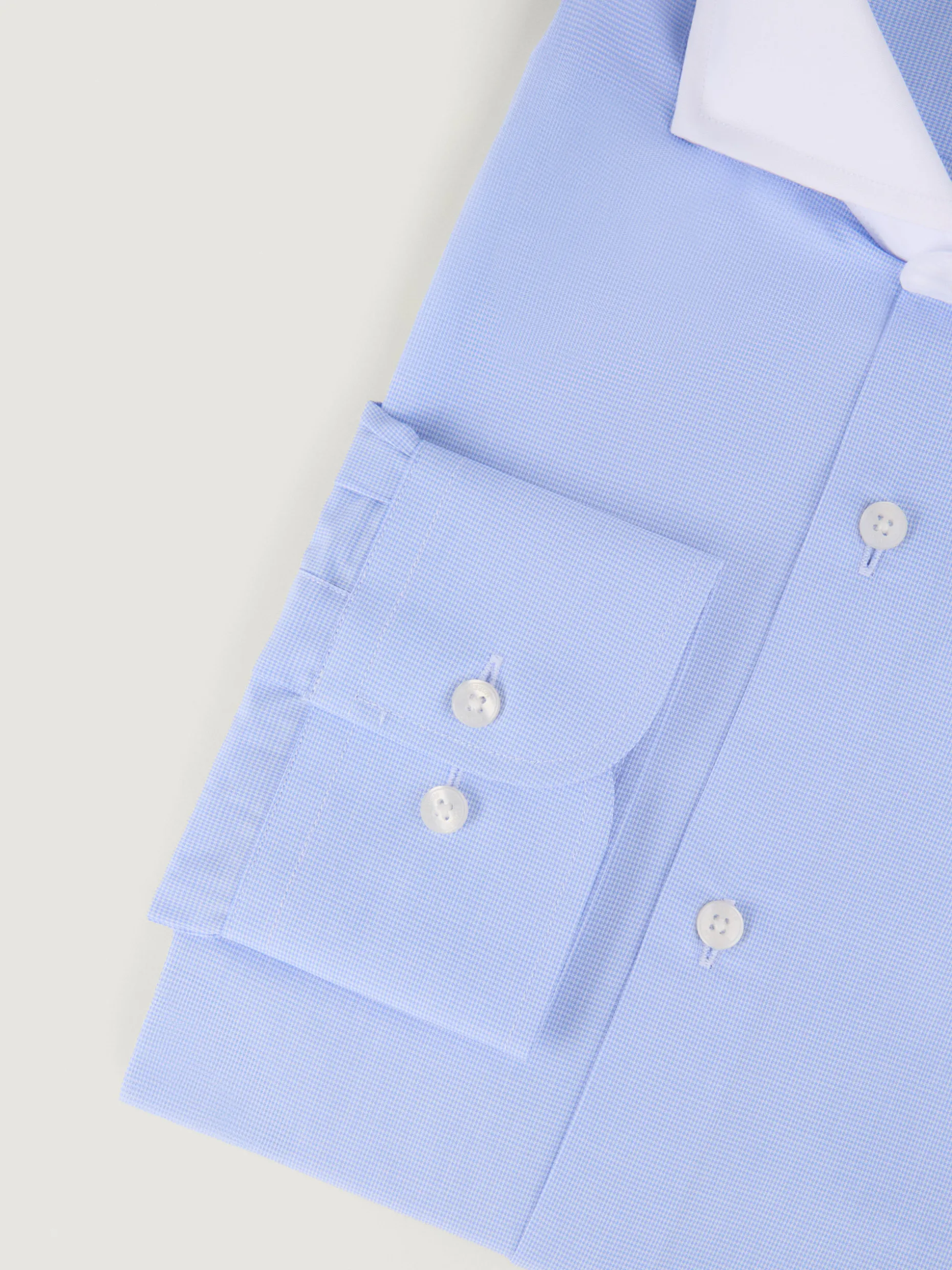 CAMISA MICRO C. BLANCO CELESTE
