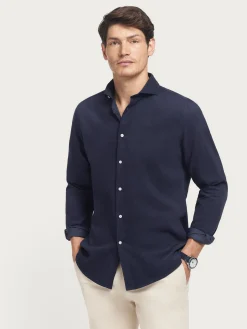 CAMISA MICROPANA JACK AZUL MARINO