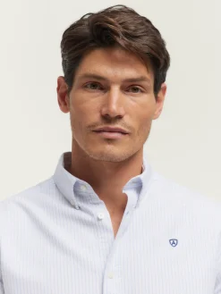 CAMISA OXFORD ASTON CELESTE