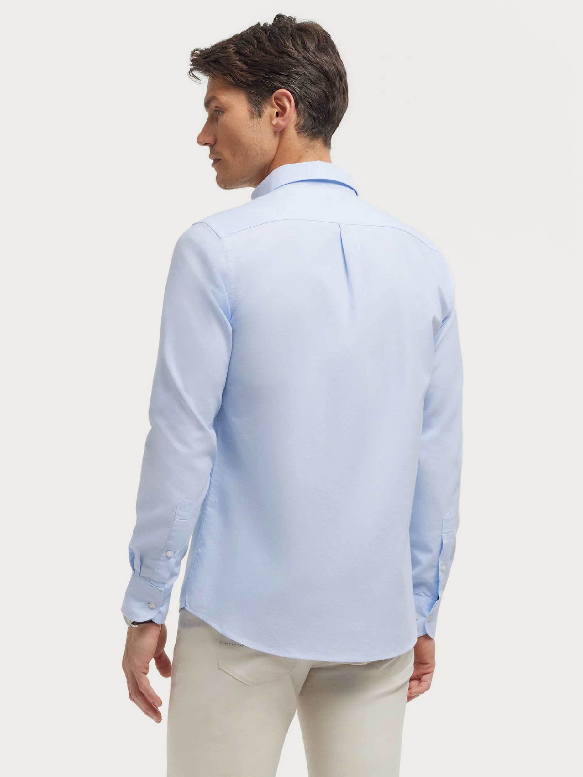 CAMISA OXFORD BASIC CELESTE