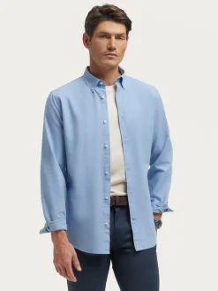 CAMISA OXFORD CHAMBRAY CELESTE