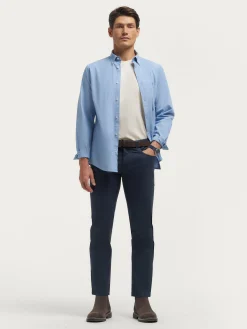 CAMISA OXFORD CHAMBRAY CELESTE