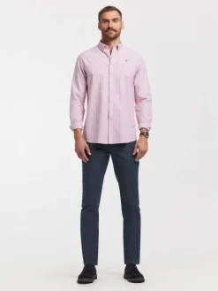 CAMISA OXFORD FANCY STR ROJO
