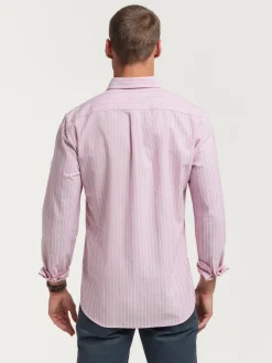 CAMISA OXFORD FANCY STR ROJO