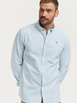 CAMISA OXFORD FANCY STR VERDE
