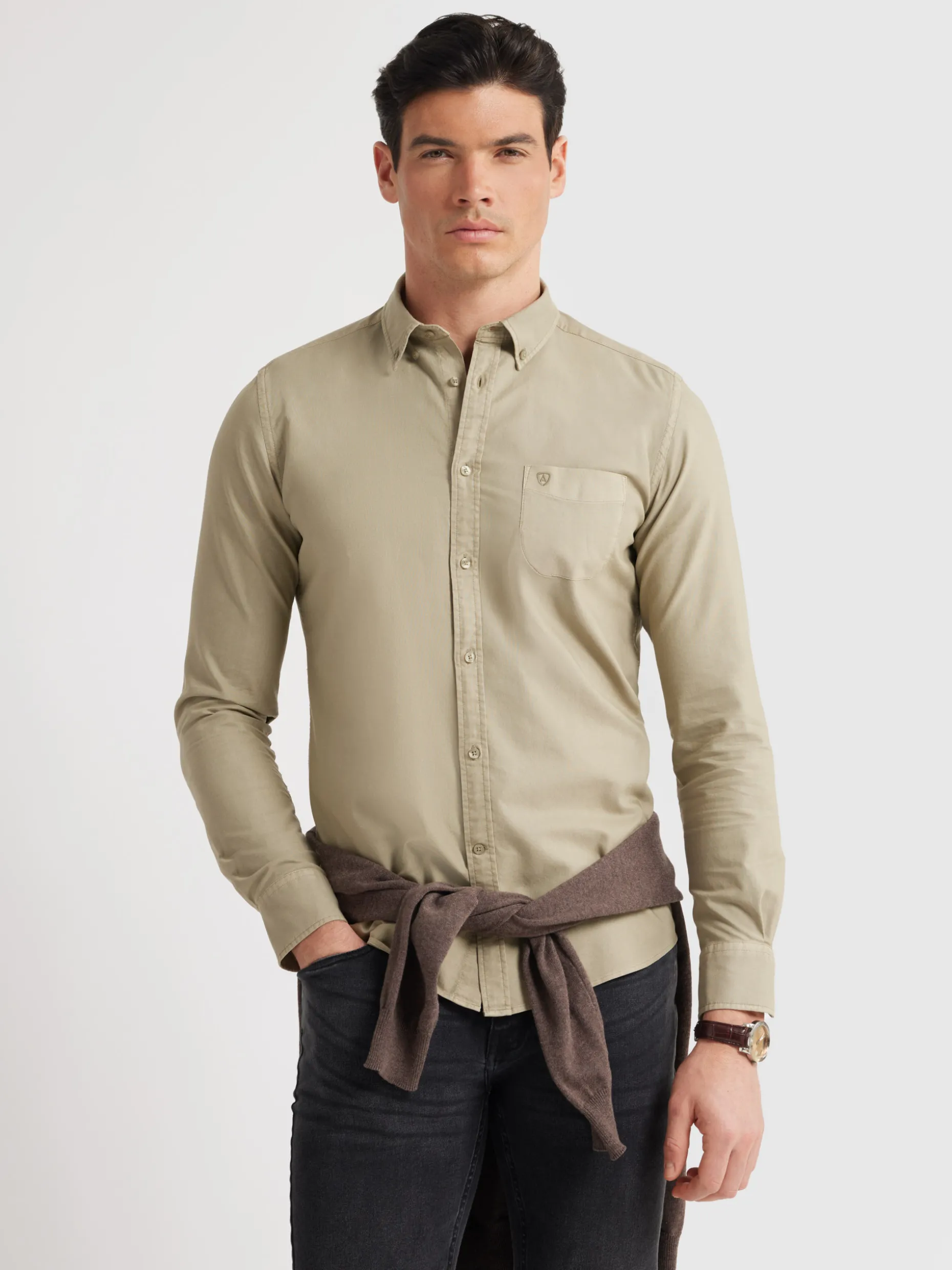 CAMISA OXFORD POCKET DYE VERDE