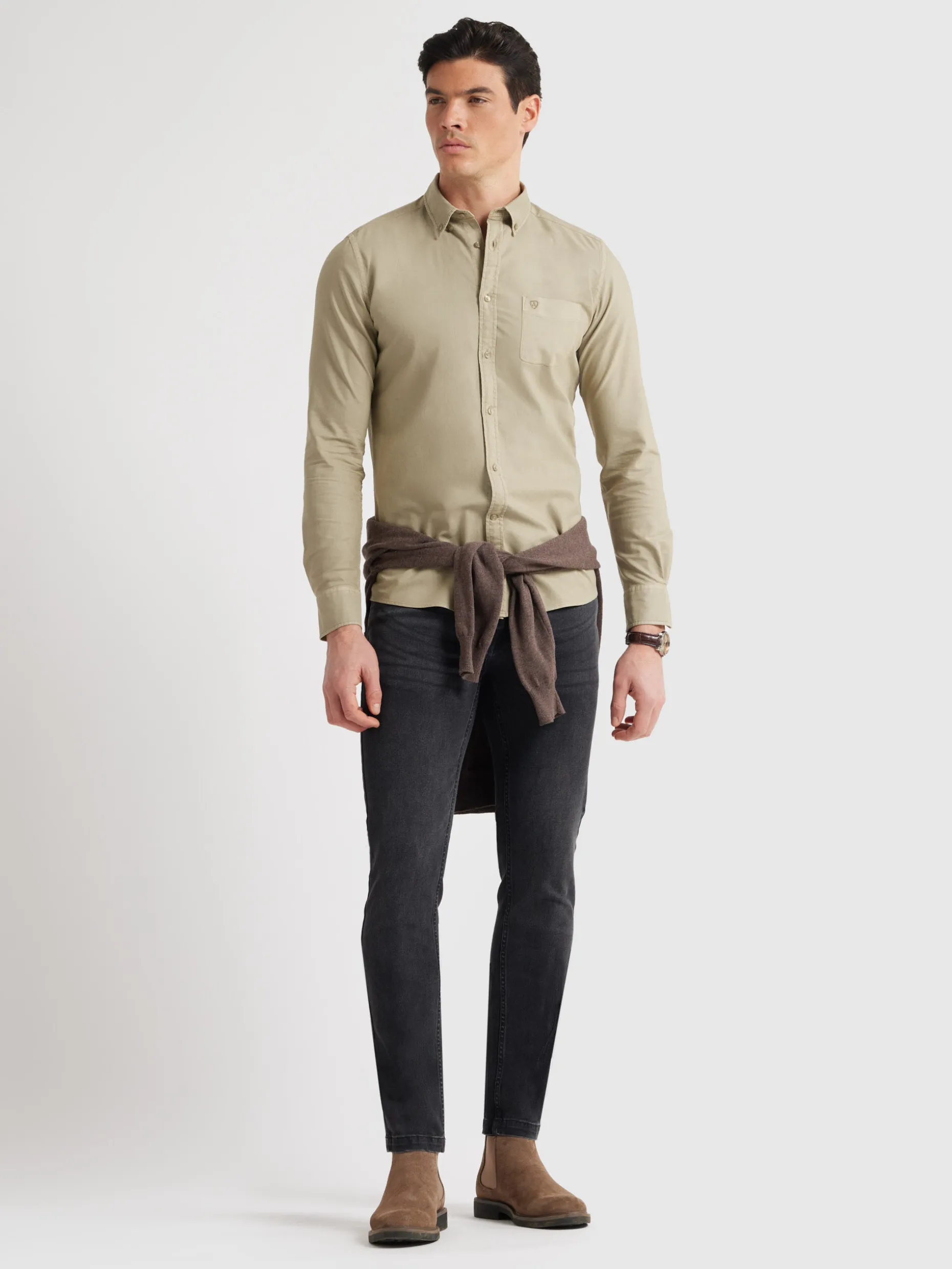 CAMISA OXFORD POCKET DYE VERDE