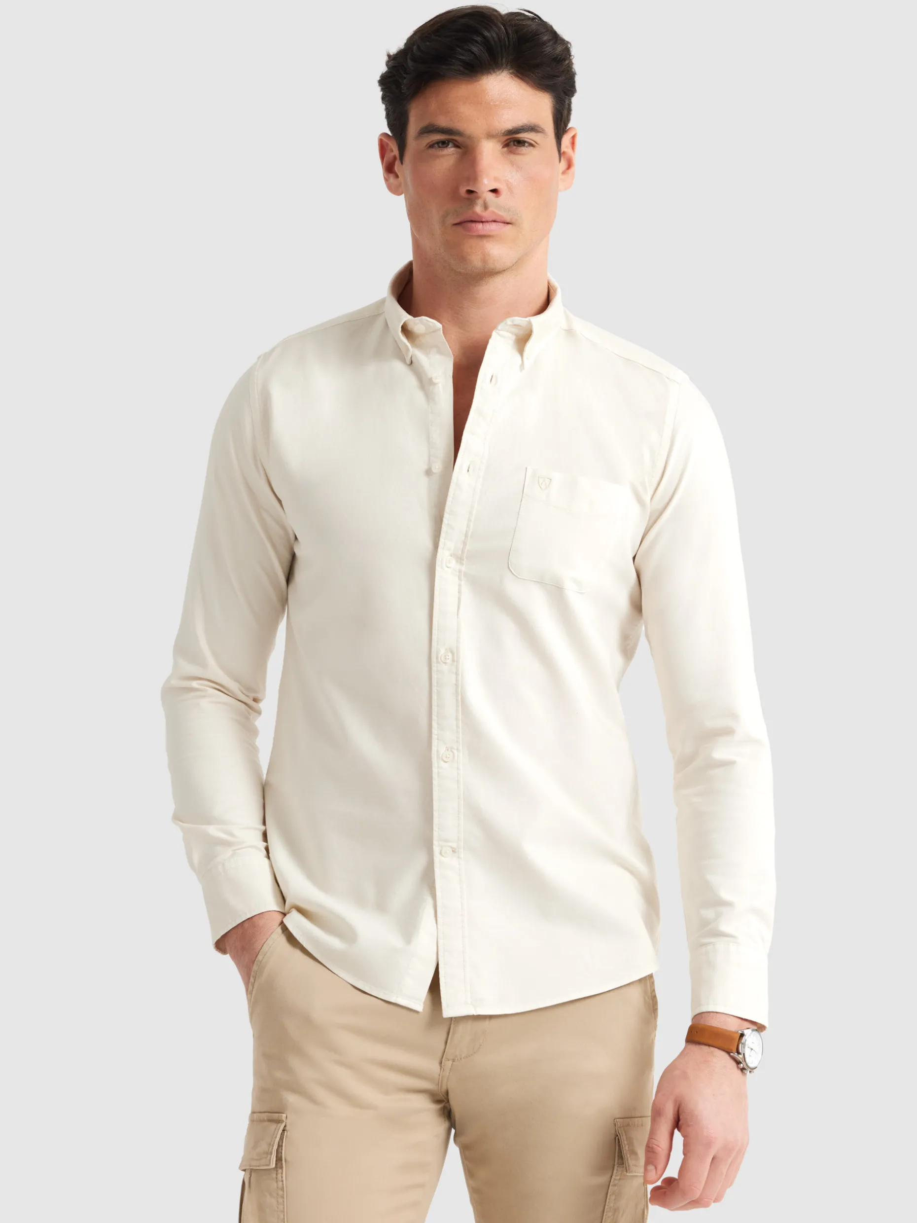 CAMISA OXFORD POCKET DYE CRUDO