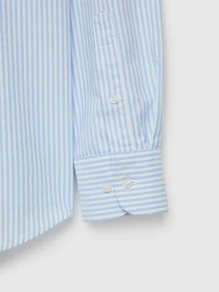 CAMISA OXFORD RAYAS BASIC CELESTE