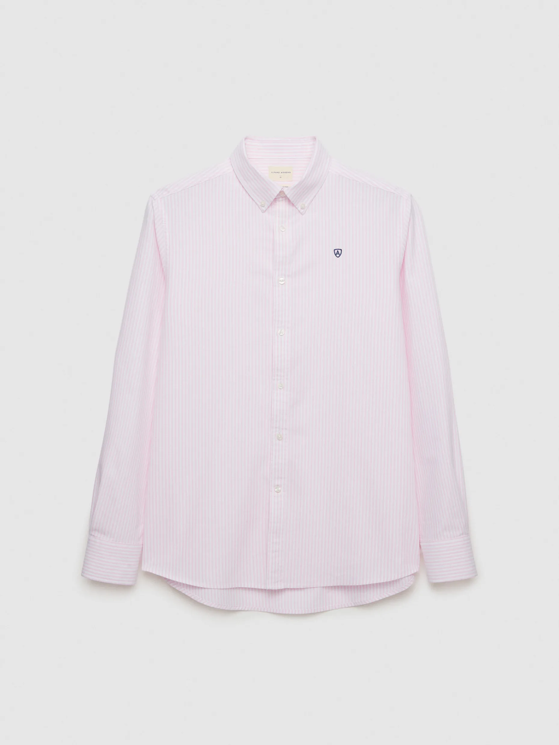 CAMISA OXFORD RAYAS BASIC ROSA
