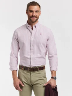 CAMISA OXFORD REGENT BURDEOS