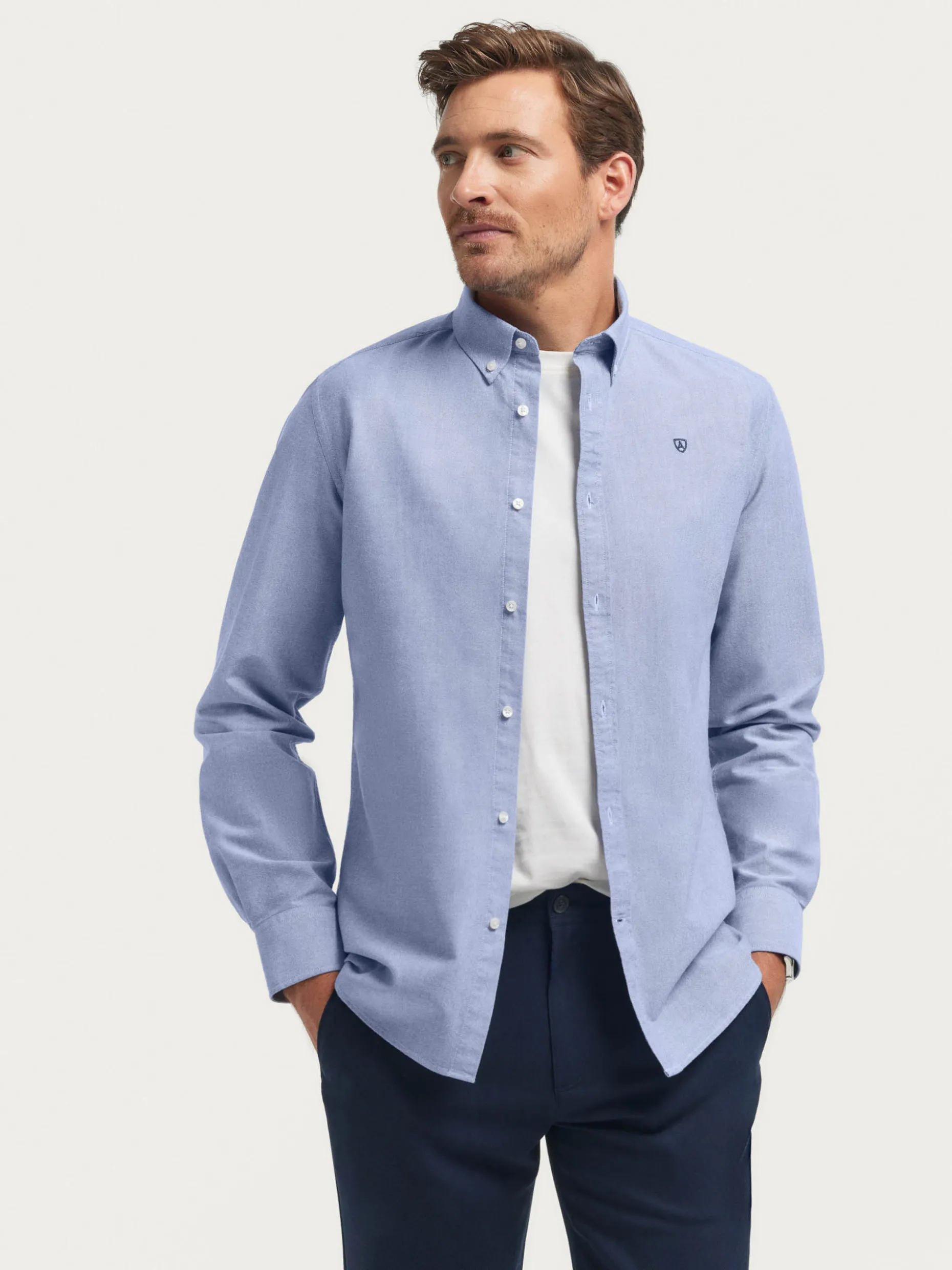 CAMISA OXFORD SOLID AZUL