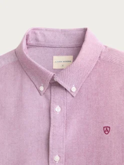 CAMISA OXFORD SOLID BURDEOS