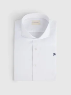 CAMISA VESTIR HERRINGBONE BLANCO