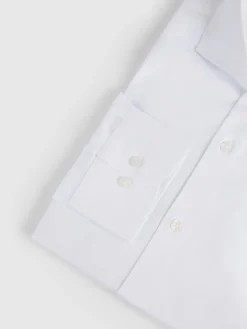 CAMISA VESTIR HERRINGBONE BLANCO