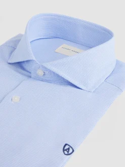 CAMISA VESTIR PATA GALLO AZUL