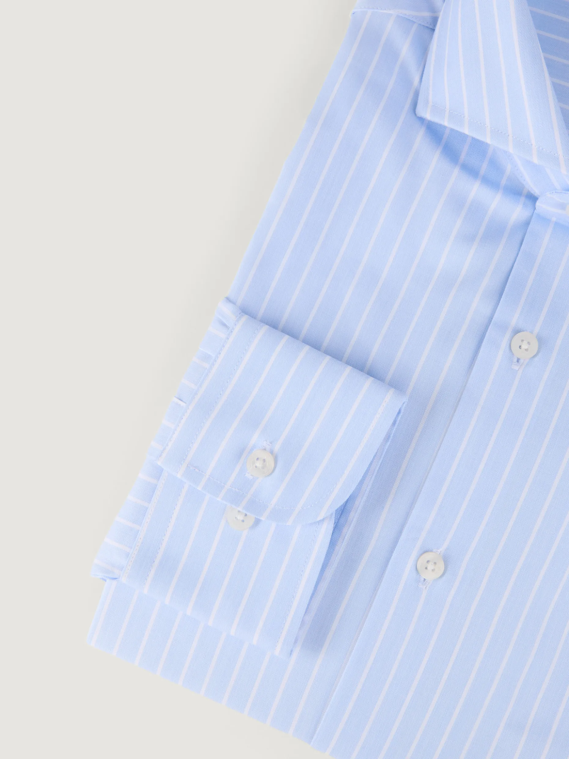 CAMISA VESTIR RAYAS CELESTE