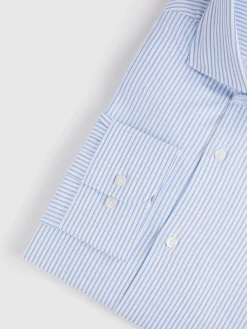 CAMISA VESTIR RAYAS CELESTE