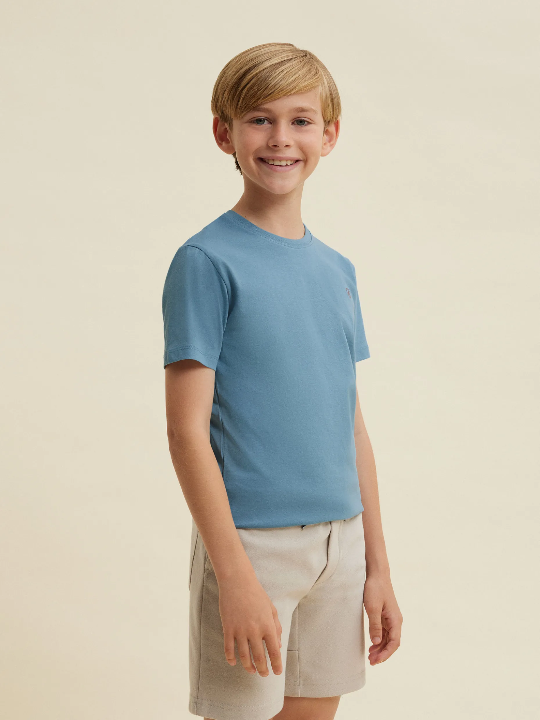 CAMISETA BASIC KIDS CELESTE