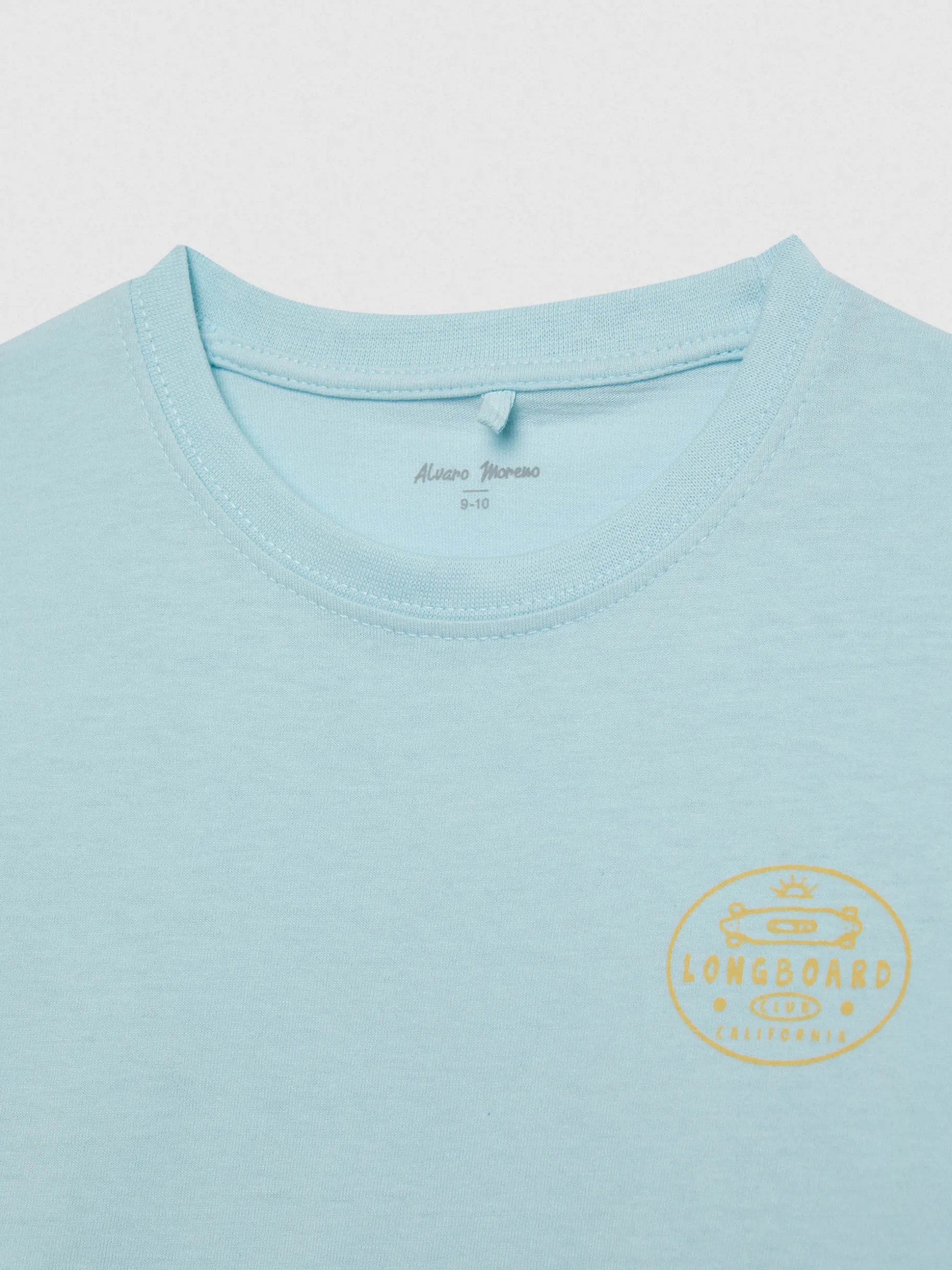 CAMISETA LONGBOARD KIDS VERDE AGUA