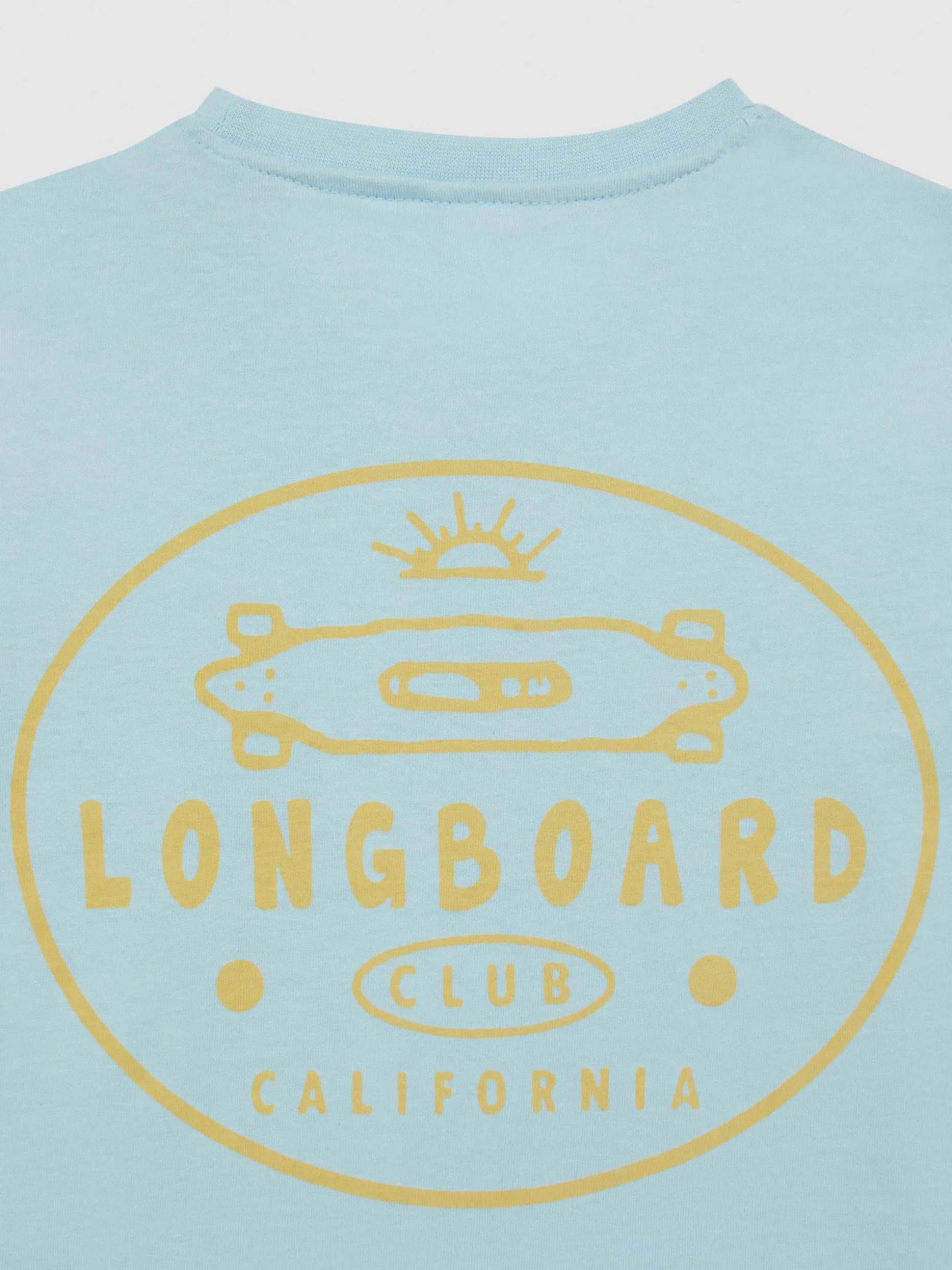 CAMISETA LONGBOARD KIDS VERDE AGUA