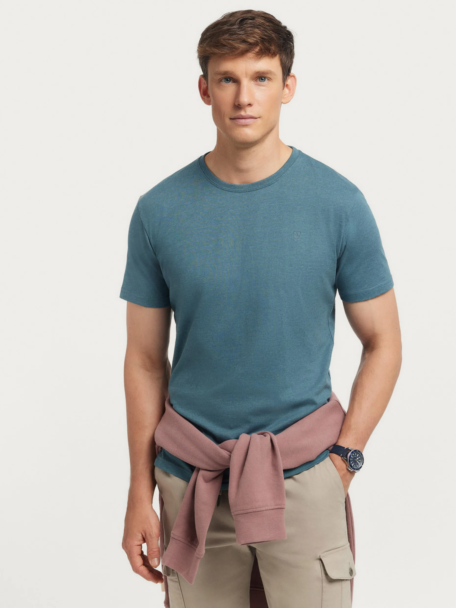 CAMISETA MELANGE AZUL