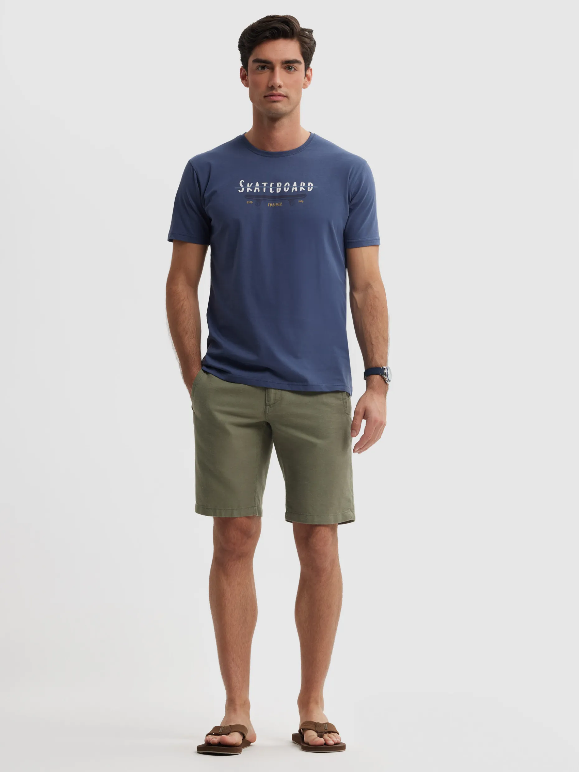 CAMISETA SKATEBOARD AZUL MARINO