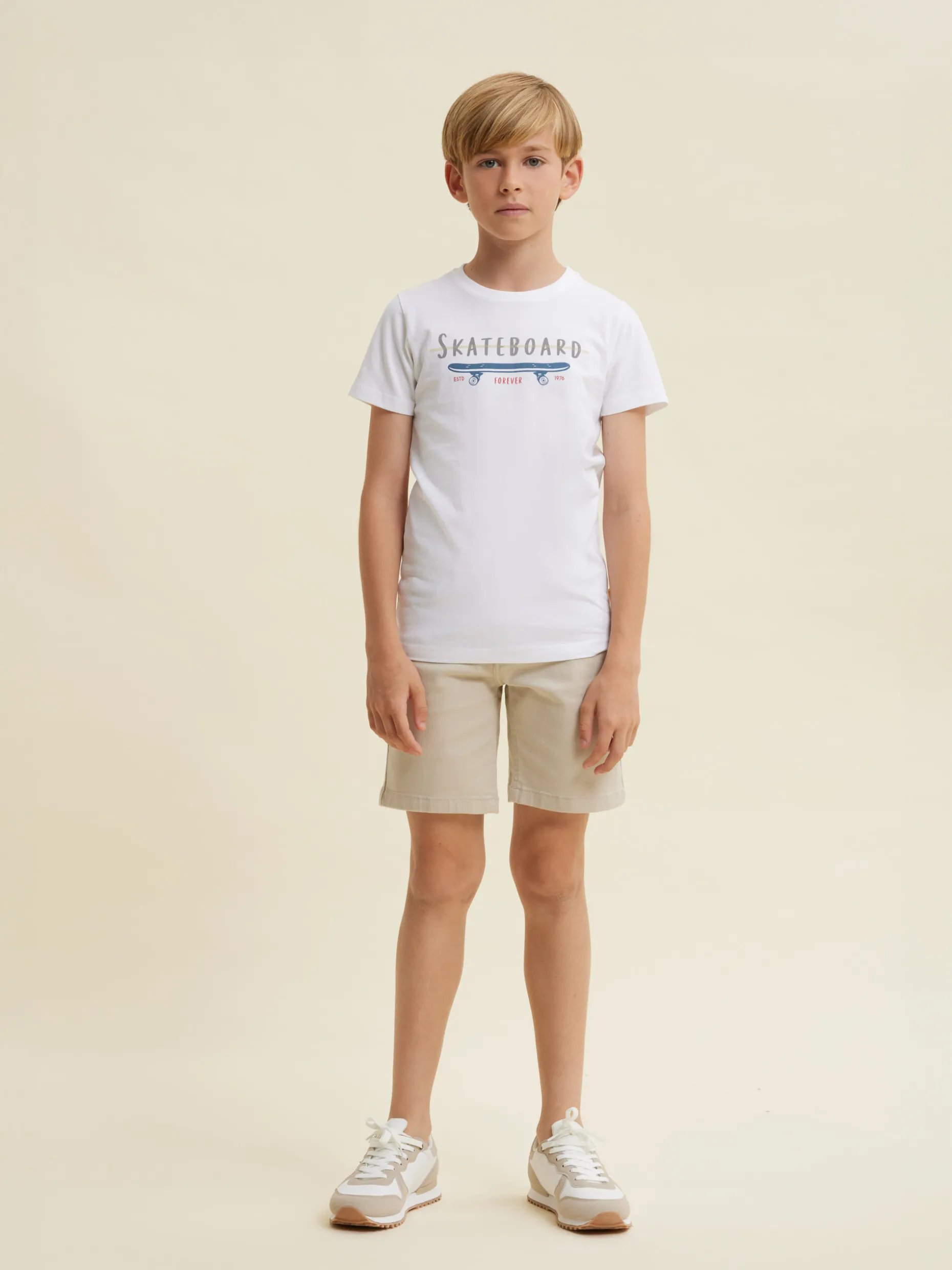 CAMISETA SKATEBOARD KIDS BLANCO