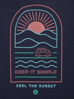 CAMISETA SUNSET AZUL MARINO