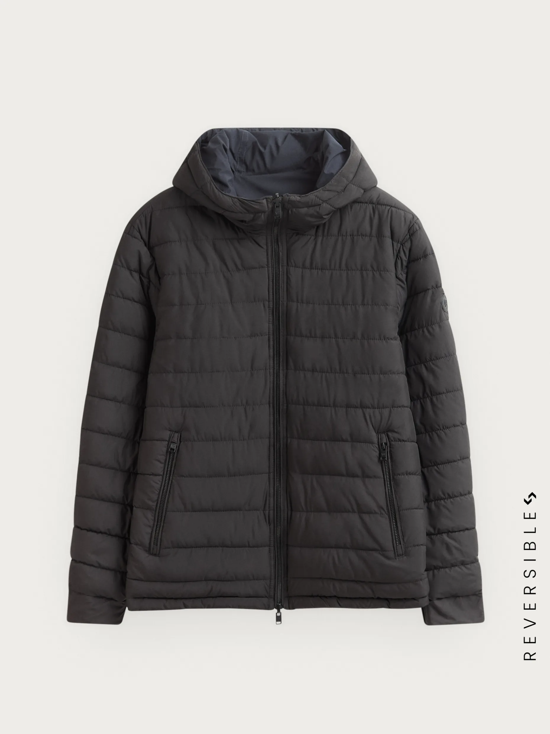 CAZADORA RATCHED REVERSIBLE AZUL MARINO | MARRÓN