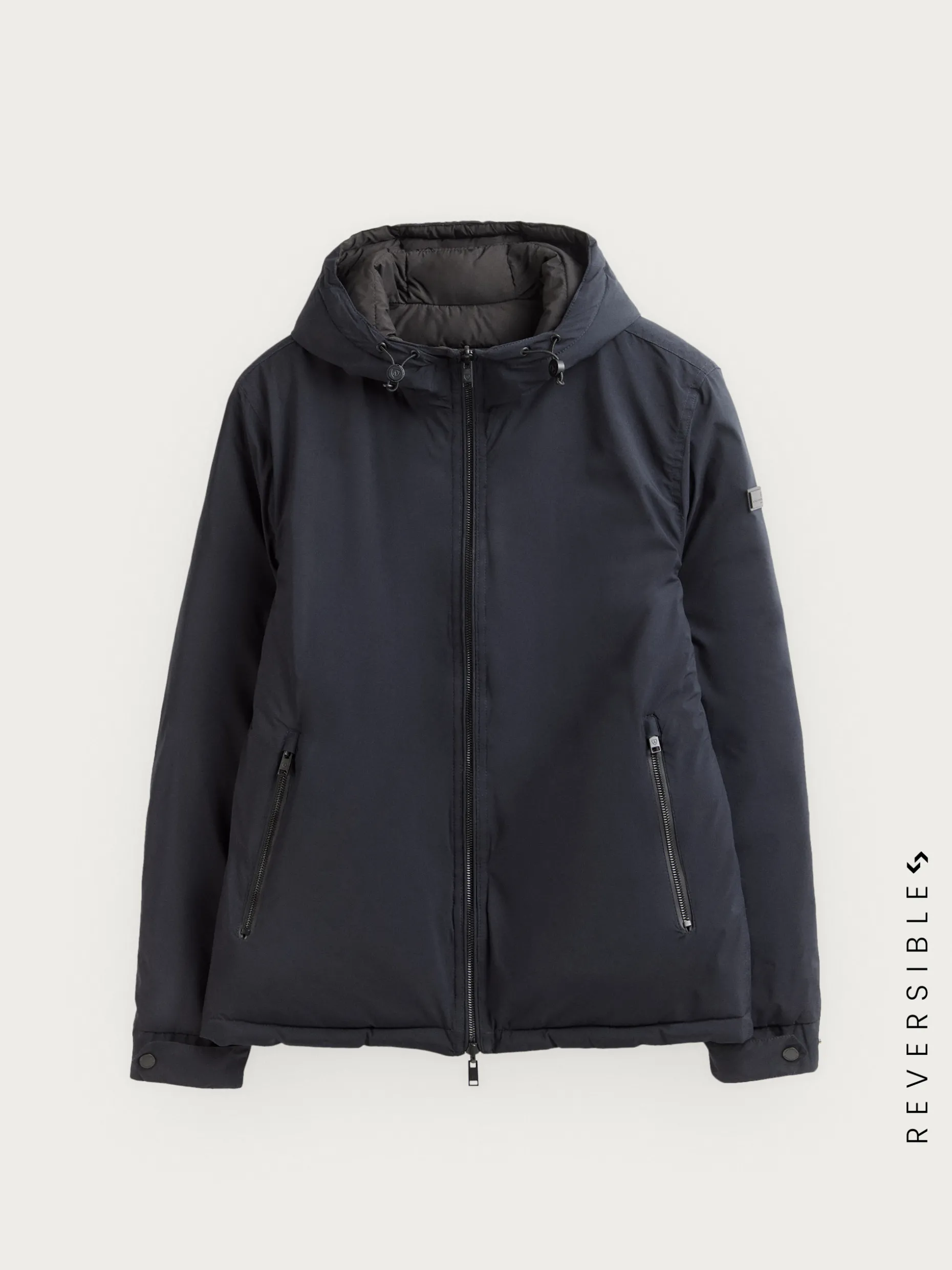 CAZADORA RATCHED REVERSIBLE AZUL MARINO | MARRÓN