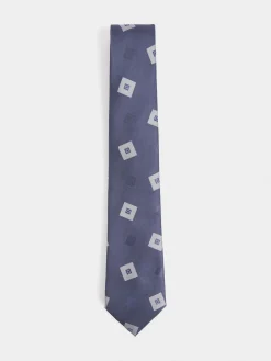 CORBATA JACQUARD MF AZUL MARINO
