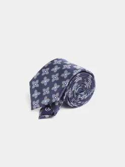 CORBATA JACQUARD MF AZUL MARINO