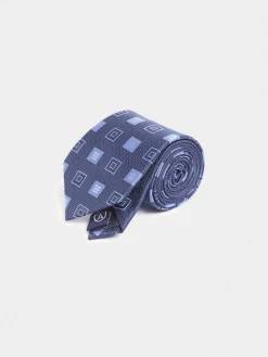 CORBATA JACQUARD MF AZUL MARINO