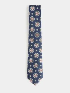 CORBATA JACQUARD MF AZUL MARINO