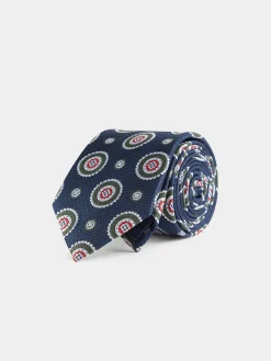 CORBATA JACQUARD MF AZUL MARINO