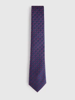 CORBATA JACQUARD MF AZUL MARINO