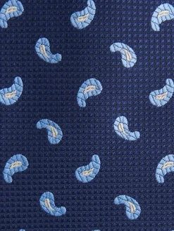 CORBATA JACQUARD MF AZUL MARINO