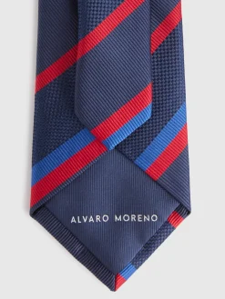 CORBATA JACQUARD MF AZUL MARINO